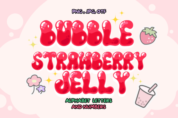 Bubble Strawberry Jelly Color Font: A Sweet Addition to Your Design Toolkit