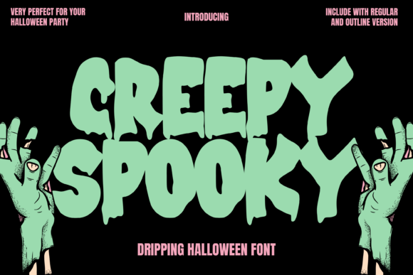 Creepy Spooky: A Dripping Halloween Font for Frightful Designs