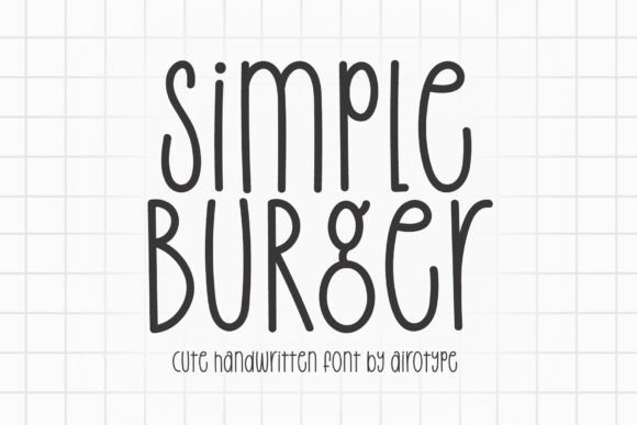 Simple Burger: A Handwritten Font for Creative Expression