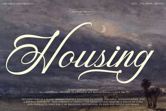 The “Housing” Font: A Touch of Elegance in Modern Design