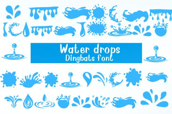 Water Drops: A Creative Dingbat Font for Unique Design